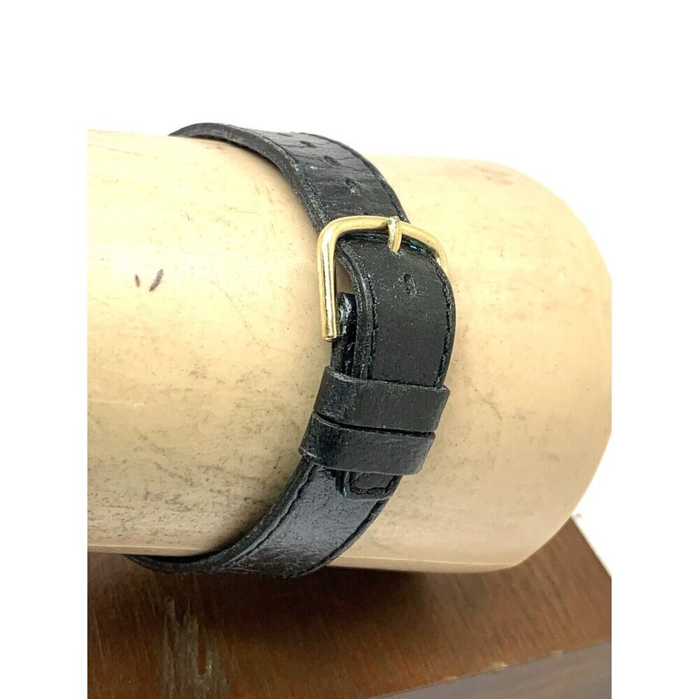 Michele Fleischmann's Womens Watch Swiss Quartz Two Tone Black Leather Band 31mm - Picture 9 of 13